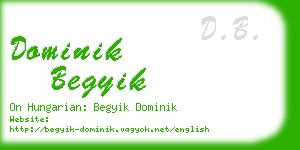 dominik begyik business card